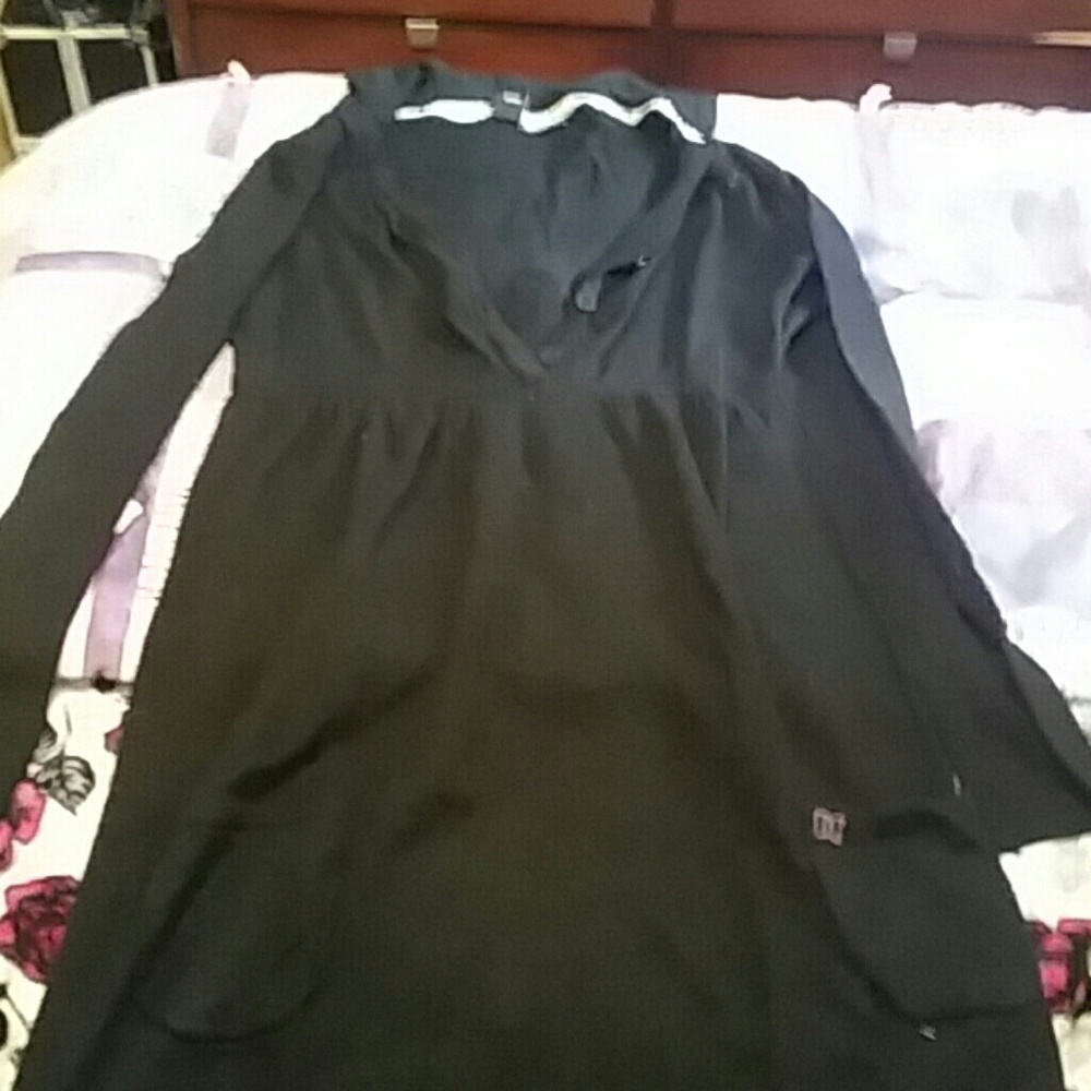 DC long tunic hooded sweater